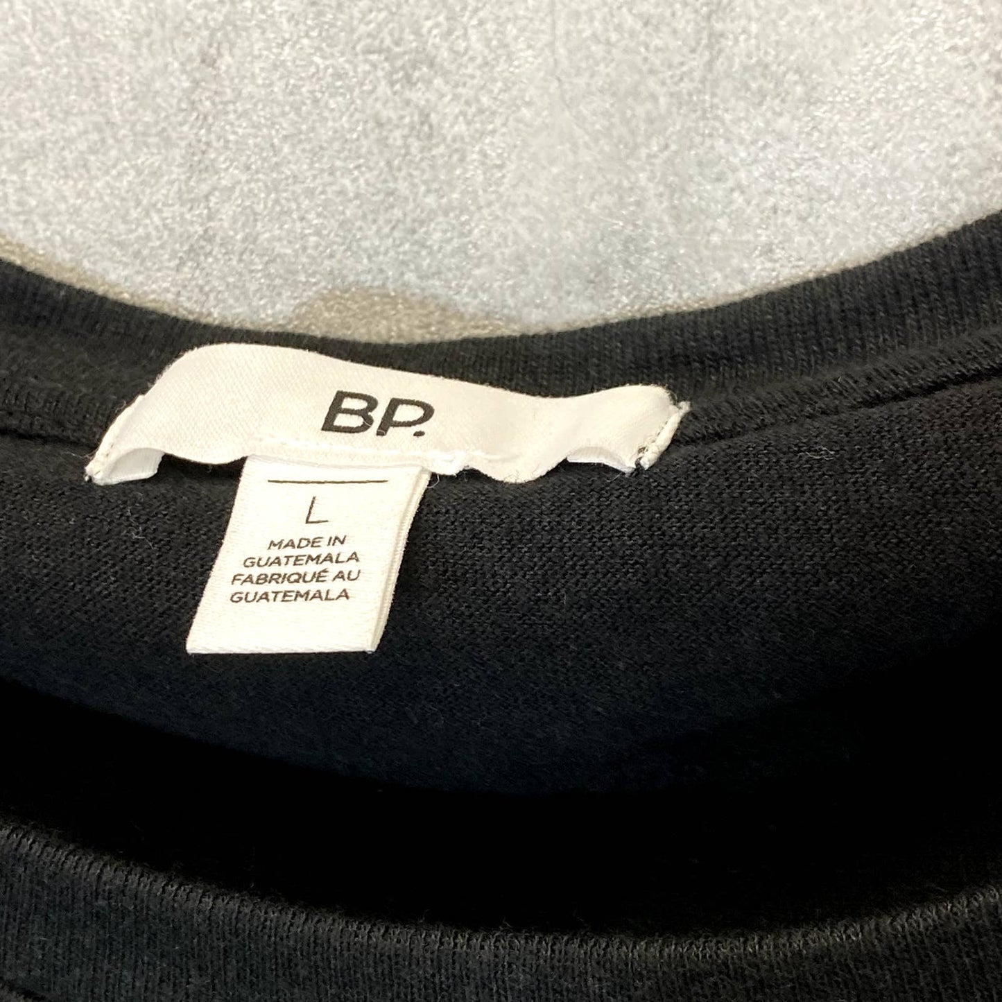 BP. Women's Black Justin Changes Bieber Graphic Crewneck Crop Short Sleeve Tee SZ L