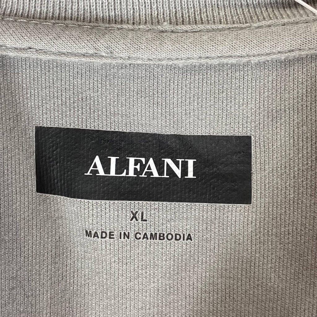 ALFANI Men's Casual Grey Heather Solid Quarter-Zip Pullover Sweater SZ XL