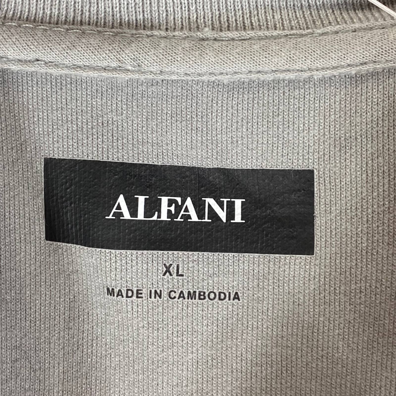 ALFANI Men's Casual Grey Heather Solid Quarter-Zip Pullover Sweater SZ XL