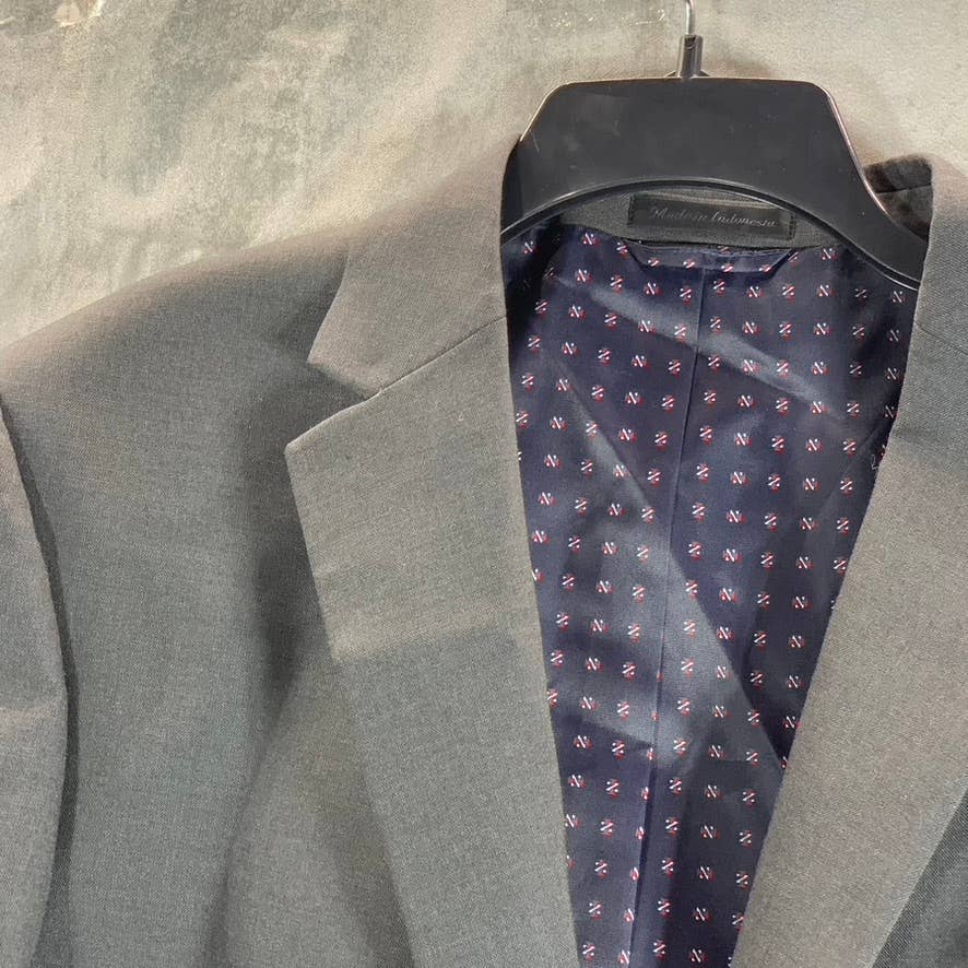 IZOD Men's Grey Long Classic-Fit Two-Button Suit Jacket SZ 44L