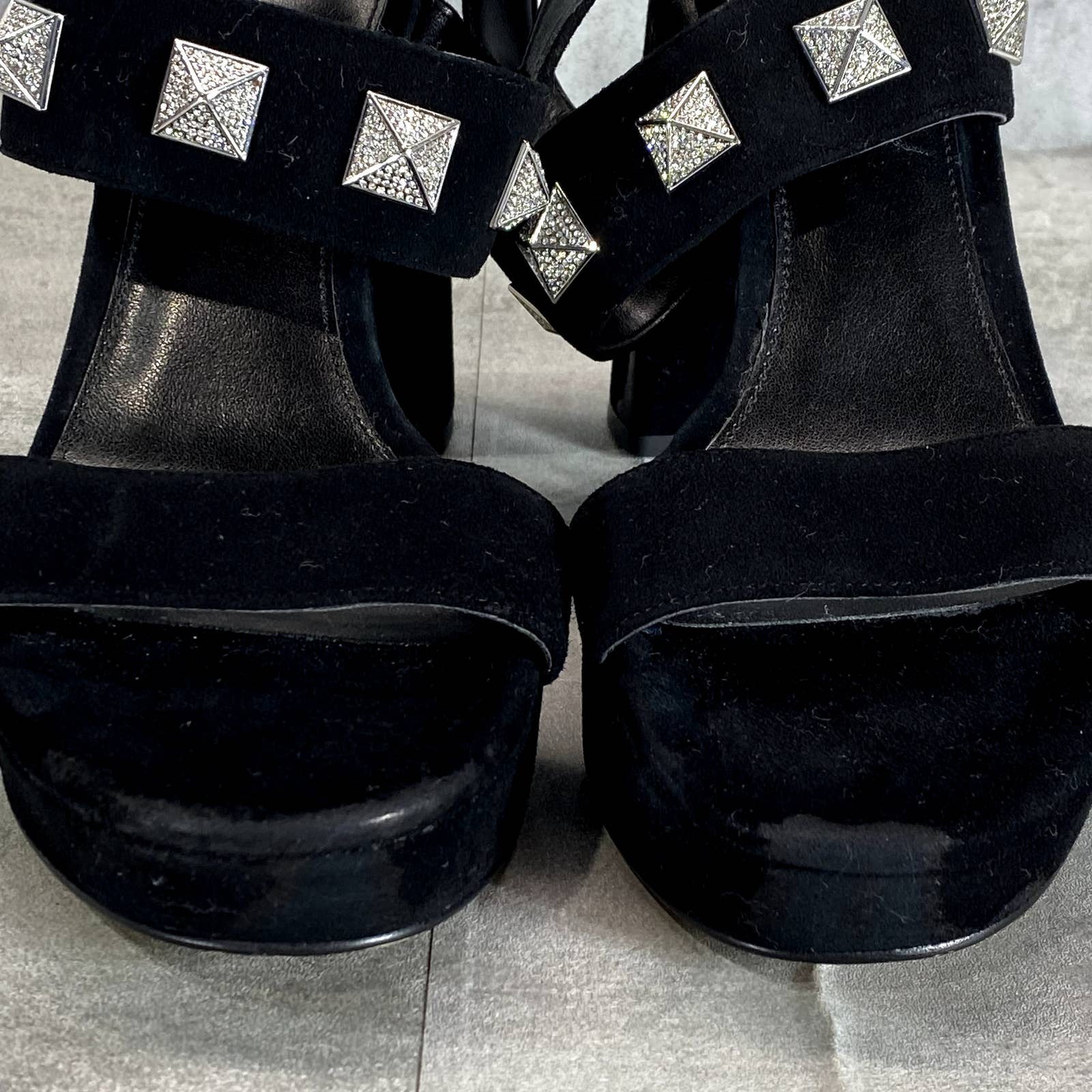 MICHAEL MICHAEL KORS Women's Black Wren Studded Platform Sandals SZ9.5