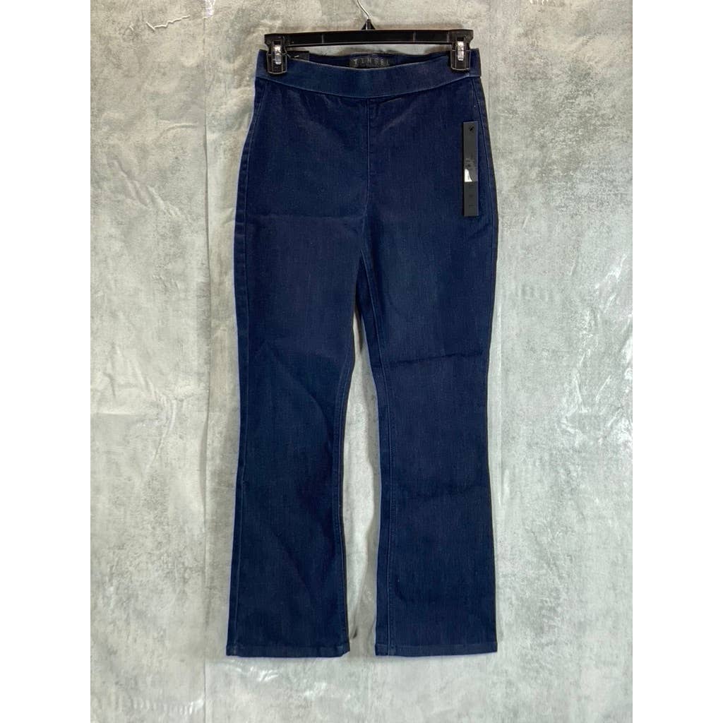 TINSEL Women's Dark Blue Flare Cropped Pull-On Denim Jeans SZ 25