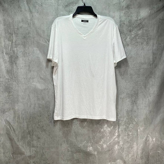 ALFANI White Travel Stretch V-Neck T-Shirt SZ L