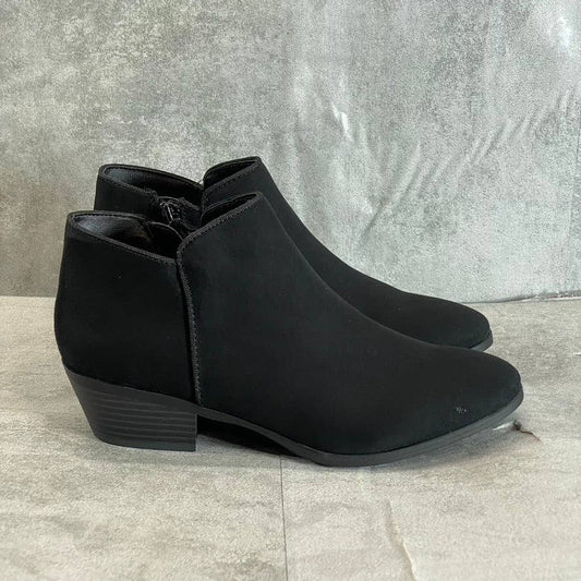 STYLE & CO Women's Black Wileyy Almond-Toe Block-Heel Ankle Booties SZ 6.5