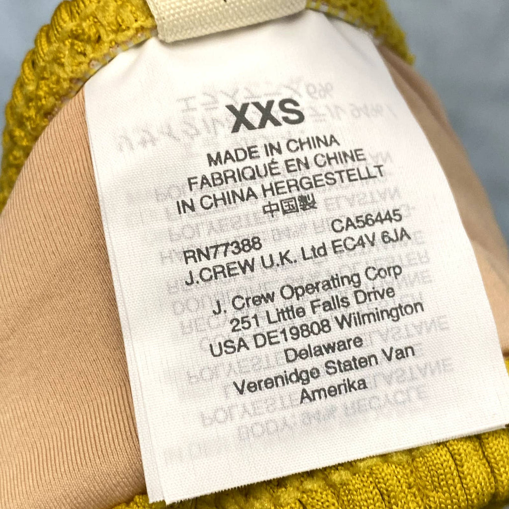 MADEWELL Women's Golden Meadow Second Wave Textured Bandeau Bikini Top SZ XXS