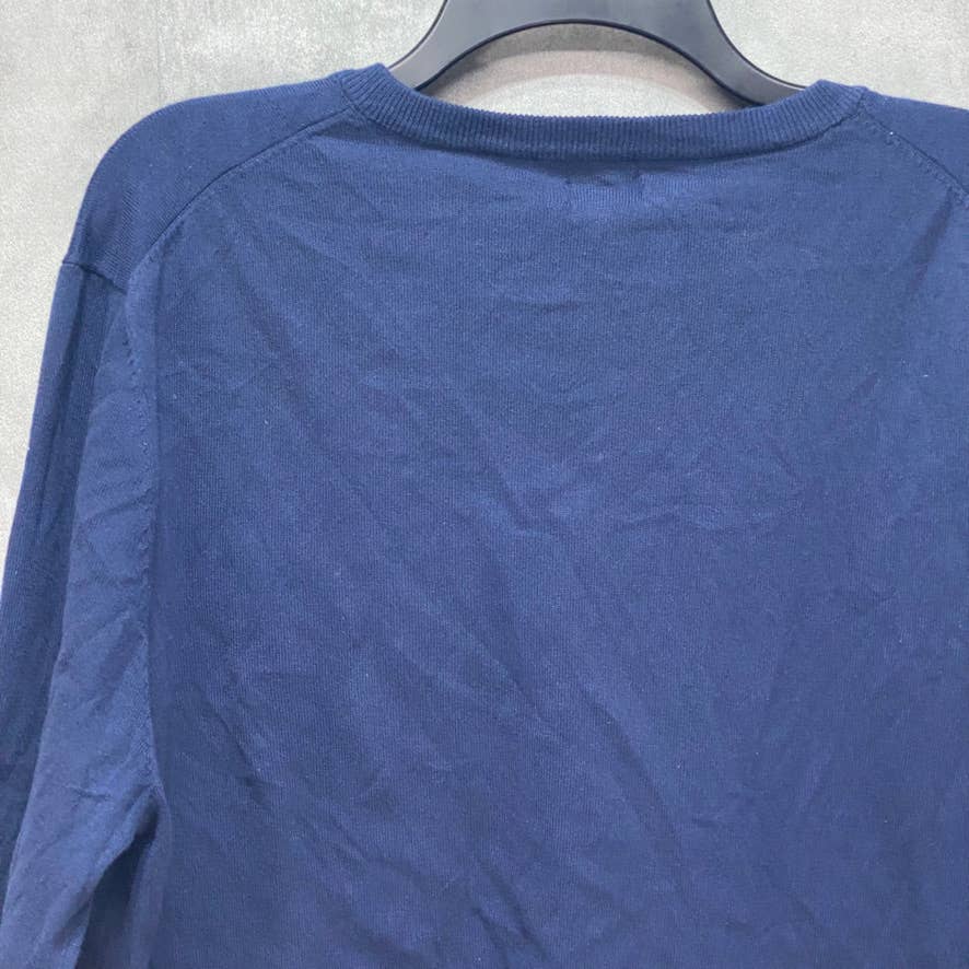 ALFANI Blue Solid V-Neck Pullover SZ 2XL