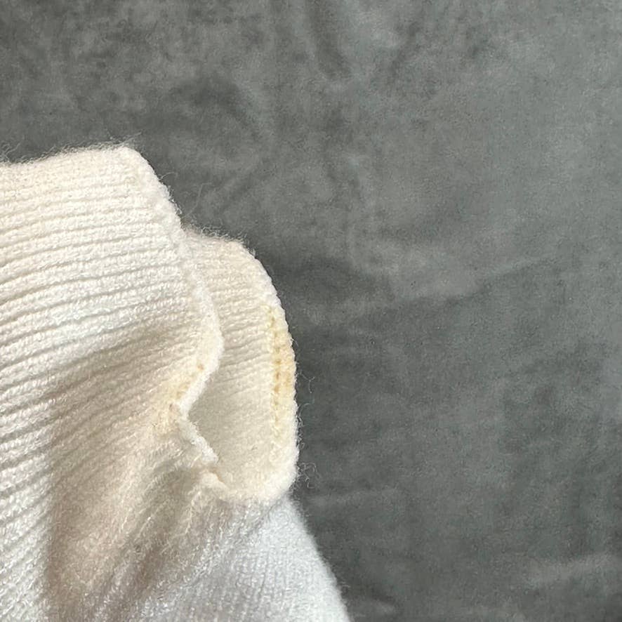 BAR III X Sofia Richie Women's Crop Mock-Neck Long-Sleeve Pullover Sweater SZ M