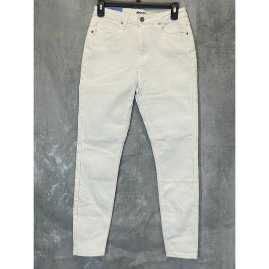ABOUND Women's White High-Rise Skinny Denim Jeans SZ 27