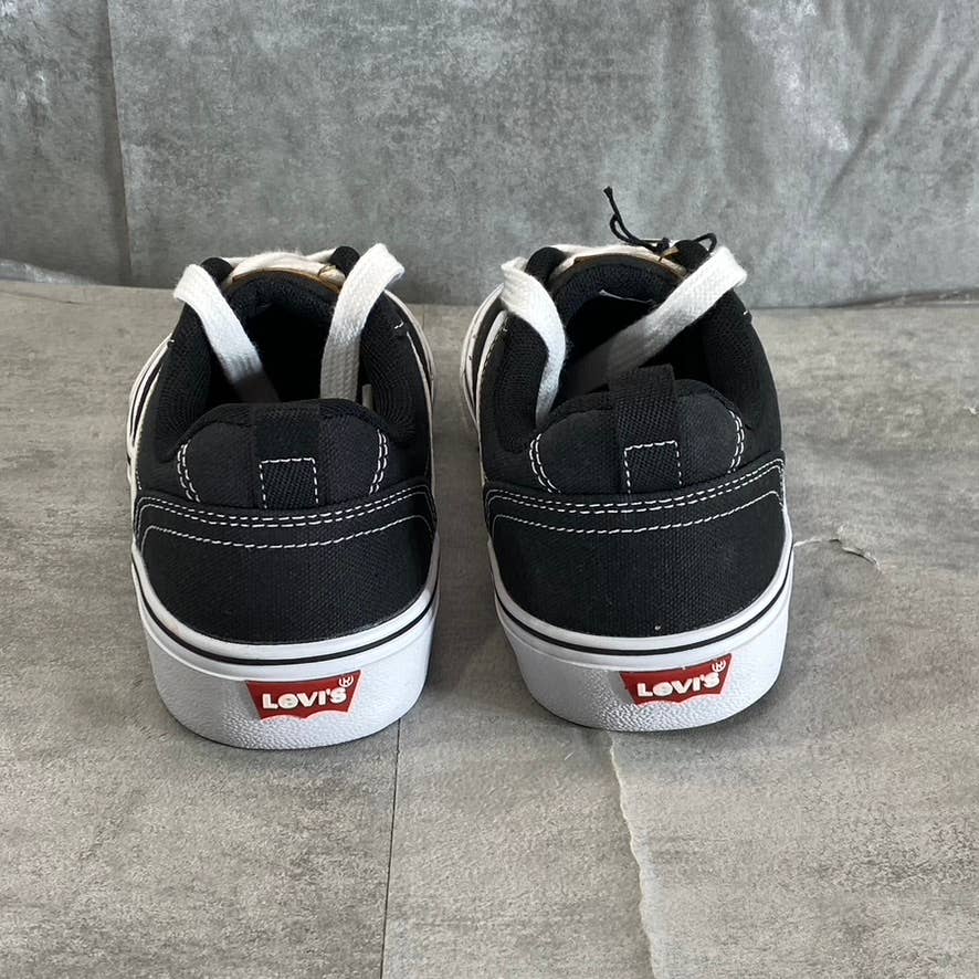 LEVI'S Women's Black/White Naya Court Canvas Ultra Suede Skate Sneakers SZ 8.5