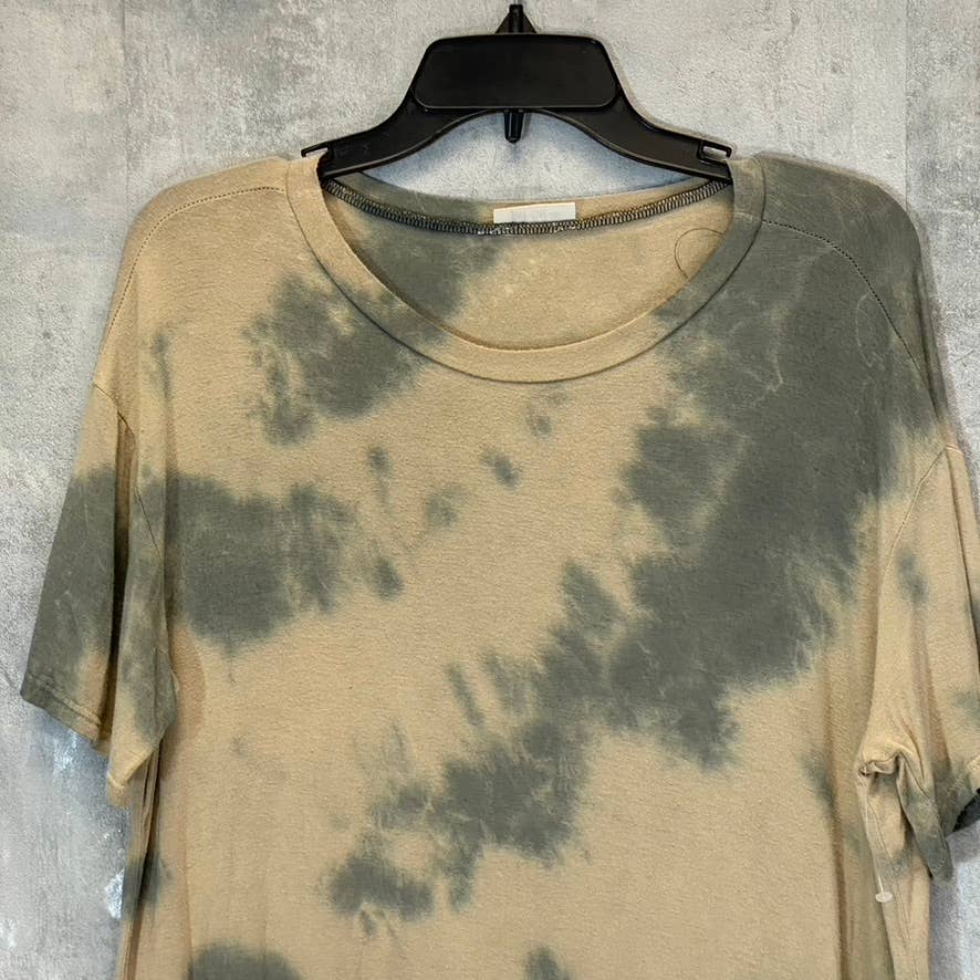 WST CST Women's Taupe Tie-Dye Crewneck Short Sleeve T-Shirt SZ M