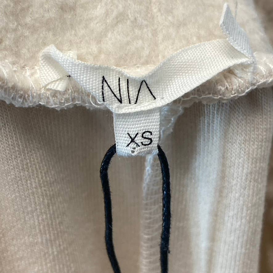 NIA Women's Bone Elastic Drawstring Waist Pull-On Fleece Jogger Pants SZ XS