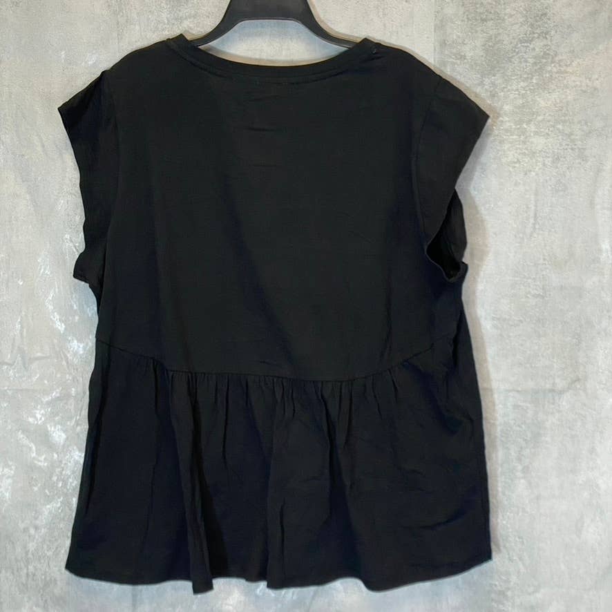 DR2 Women's Plus Black "Hello Sunshine" Graphic T-Shirt SZ 3X