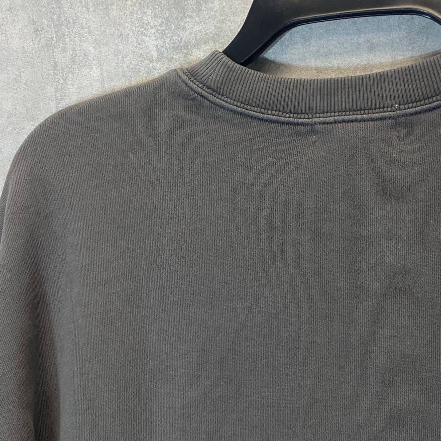 STYLE & CO Women's Washed Black Relaxed Crewneck Pullover Sweatshirt SZ XS