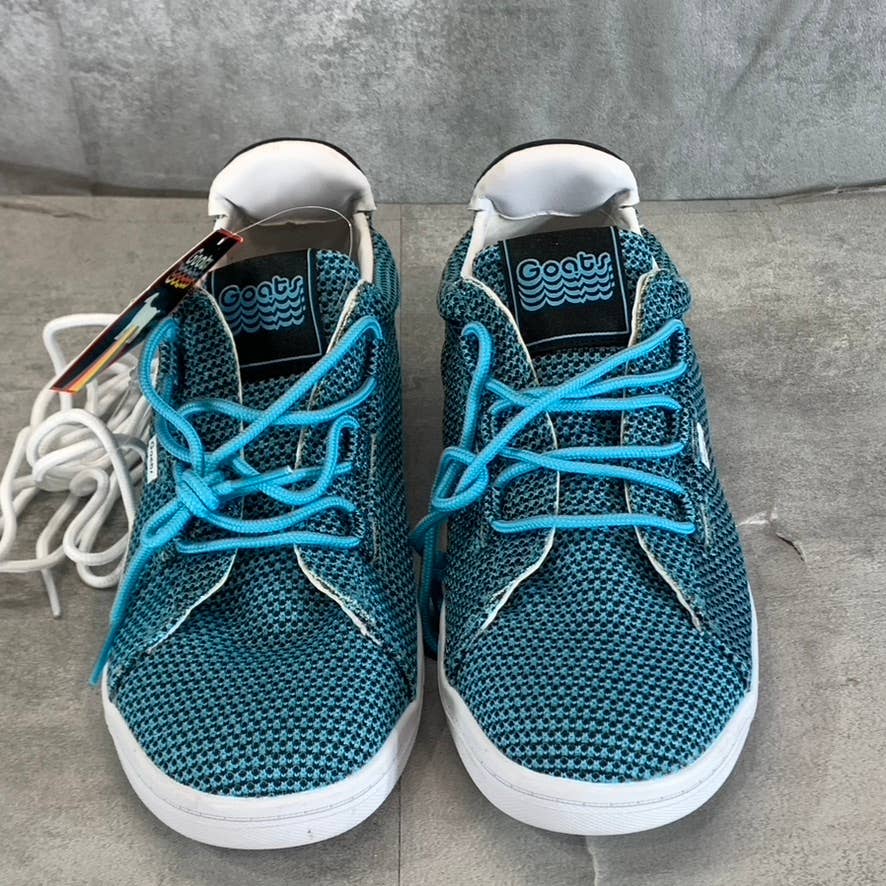 GOATS Women's Blue/Black The 454 Mesh Round-Toe Lace-Up Sneakers SZ 8