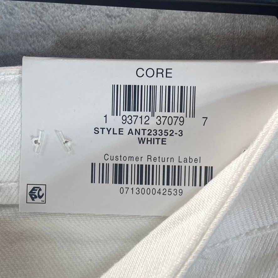 AND NOW THIS Women's White The Perfect Skinny High-Rise Raw-Hem Button-Fly Jeans