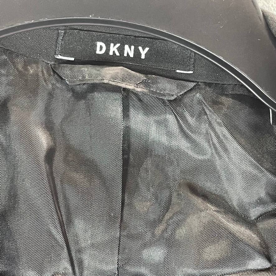 DKNY Men's Solid Black Short Modern-Fit Stretch Two-Button Suit Jacket SZ 44S