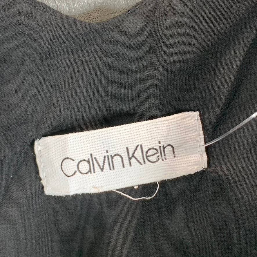 CALVIN KLEIN Women's Black Solid V-Neck Spaghetti Strap Camisole SZ L