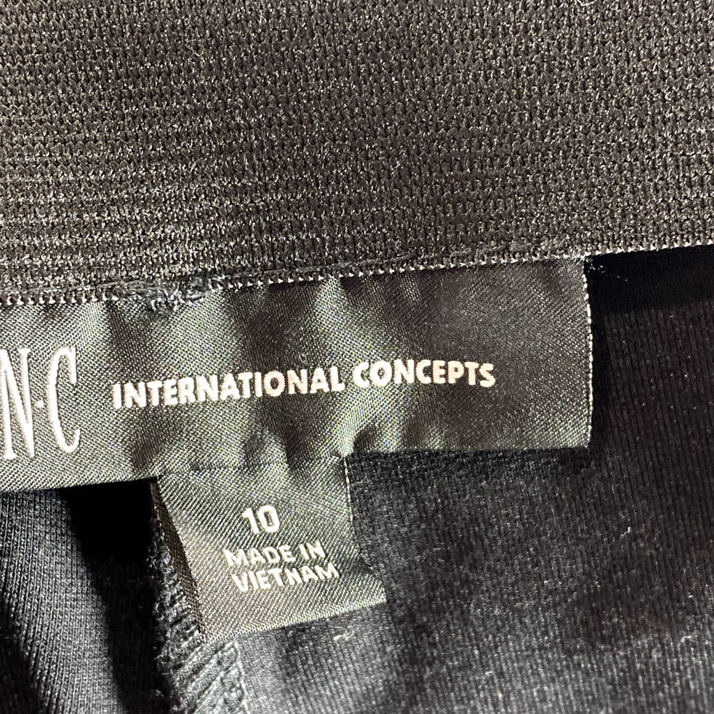 INC INTERNATIONAL CONCEPTS Women's Deep Black Skinny-Leg Ponte Pants SZ 10