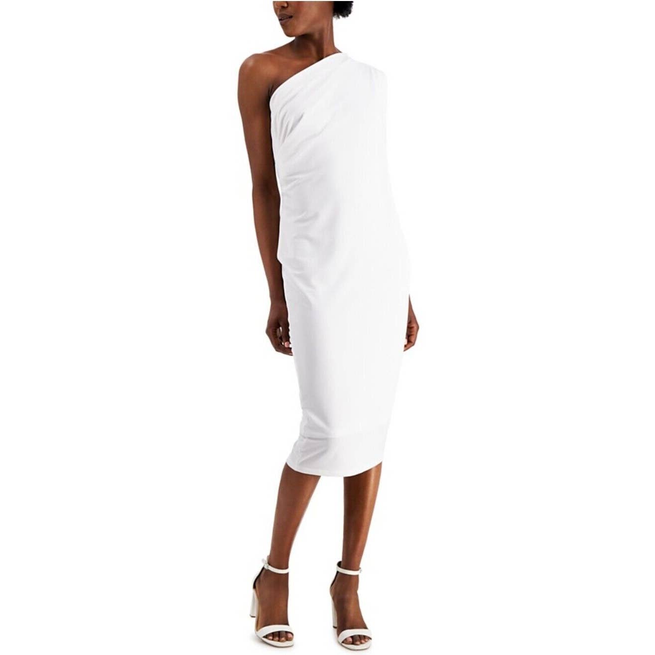 INC INTERNATIONAL Women's Washed White Convertible Knit A-Line Dress SZ XL