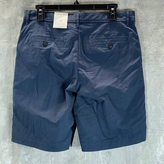 CALVIN KLEIN Men's Ink Slim-Fit Comfort Chino Shorts SZ 30