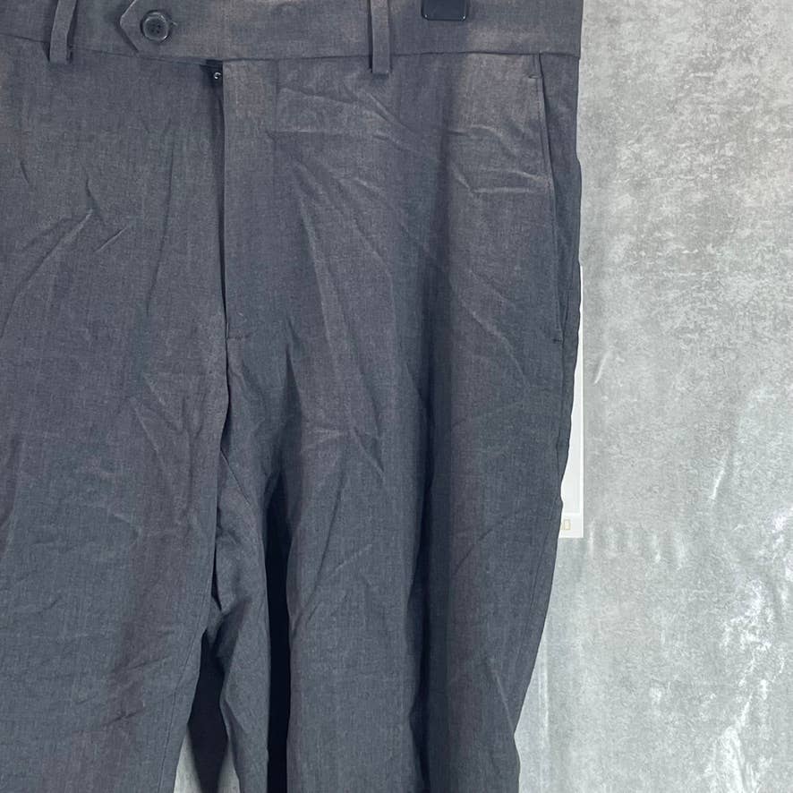 CALVIN KLEIN Men's Dark Grey Infinite Stretch Skinny-Fit Dress Pants SZ 34X30