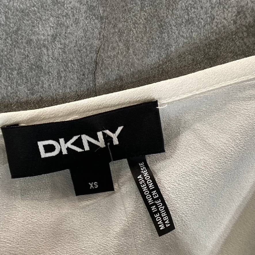 DKNY Women's Ivory Round-Neck Adjustable Strap Camisole SZ XS