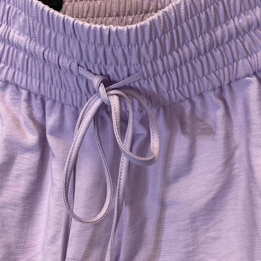 OPEN EDIT Women's Purple Bloom Smocked Drawstring Waist Pull-On Shorts SZ XS
