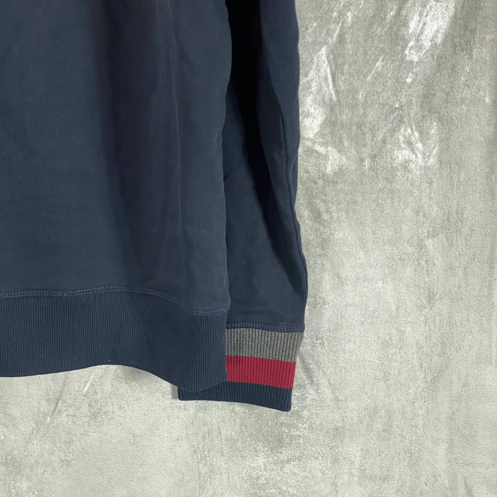 TOMMY HILFIGER Men's Navy Crewneck Slater Embroidered Logo Patch Sweatshirt SZ L