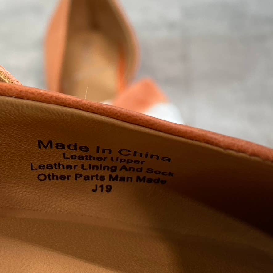 SAVA Women's Coral Leather Lennox Pointed-Toe Slip-On Memory Foam Flats SZ 9.5