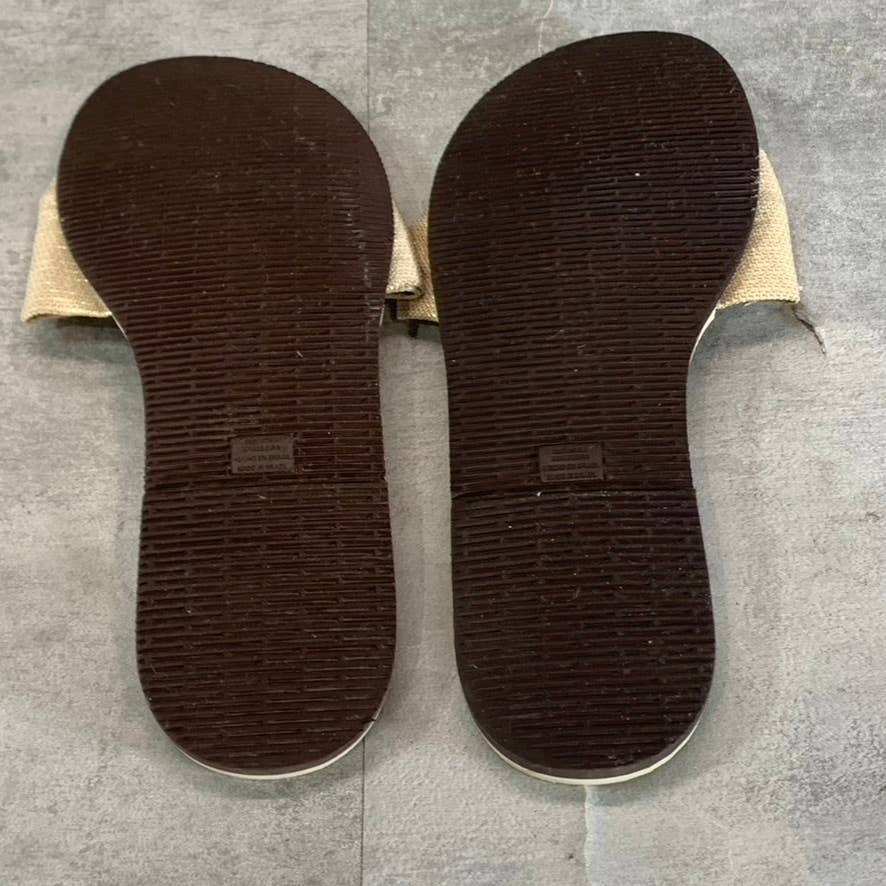 HAVAIANAS Women's Beige You St. Tropez Shine Thong Sandals SZ 9-10