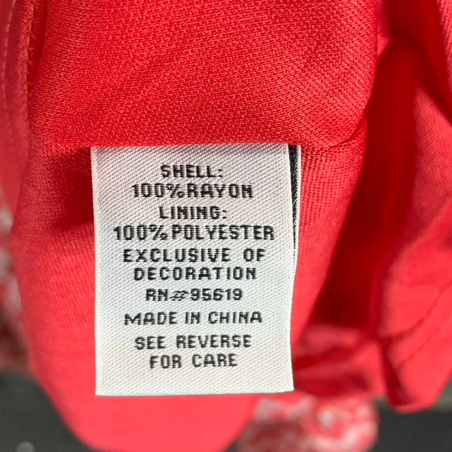 FEVER Women's Pointsietta Sweetheart Neckline Gauze Tiered Maxi Tank Dress SZ XL