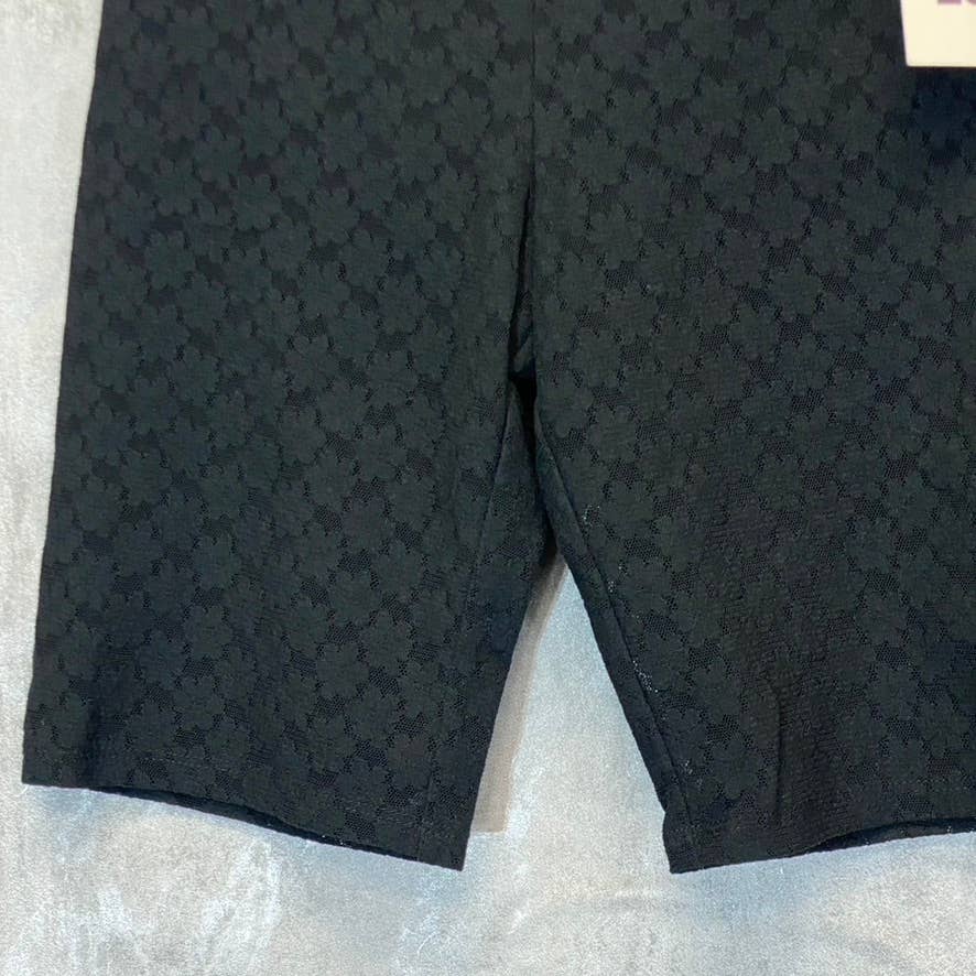 OPEN EDIT Women's Black Lace Pull-On Bike Shorts SZ XXS