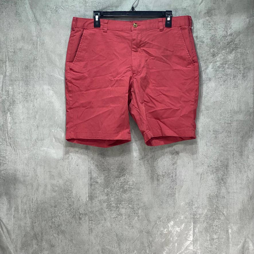 CLUB ROOM Red Regular-Fit 4-Way Stretch Shorts SZ 34
