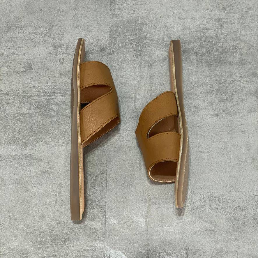 JOURNEE SIGNATURE Tan Walker Slip-On Sandals SZ 8.5