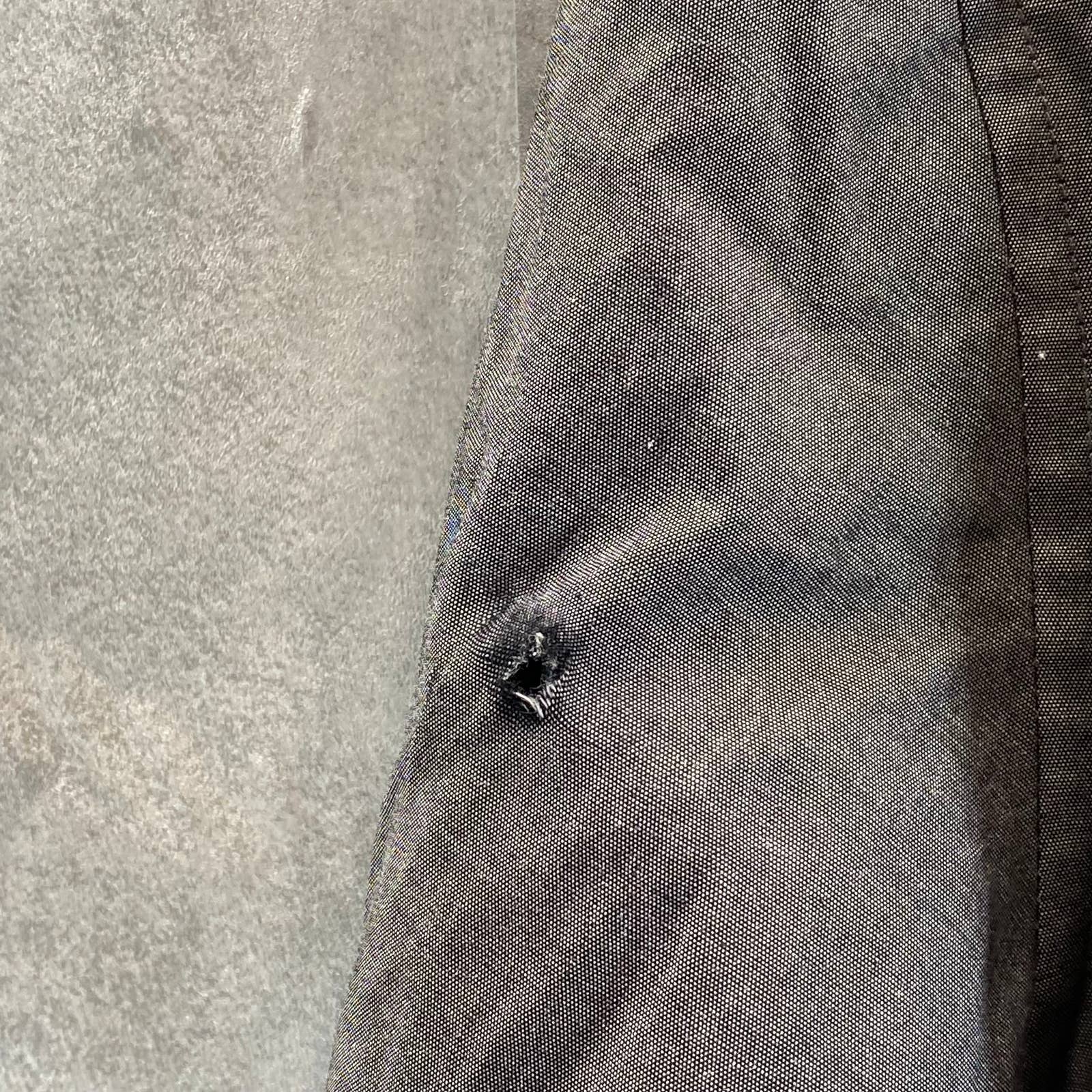 BAR III Men's Charcoal Chambray Slim-Fit Stretch Button-Up Long-Sleeve Shirt SZM