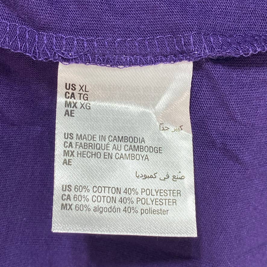 ALFANI Purple Zip Short Sleeve Polo Shirt SZ XL