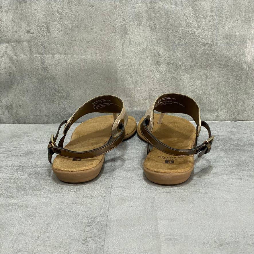 WHITE MOUNTAIN Taupe London Flat Thong Sandals SZ 7