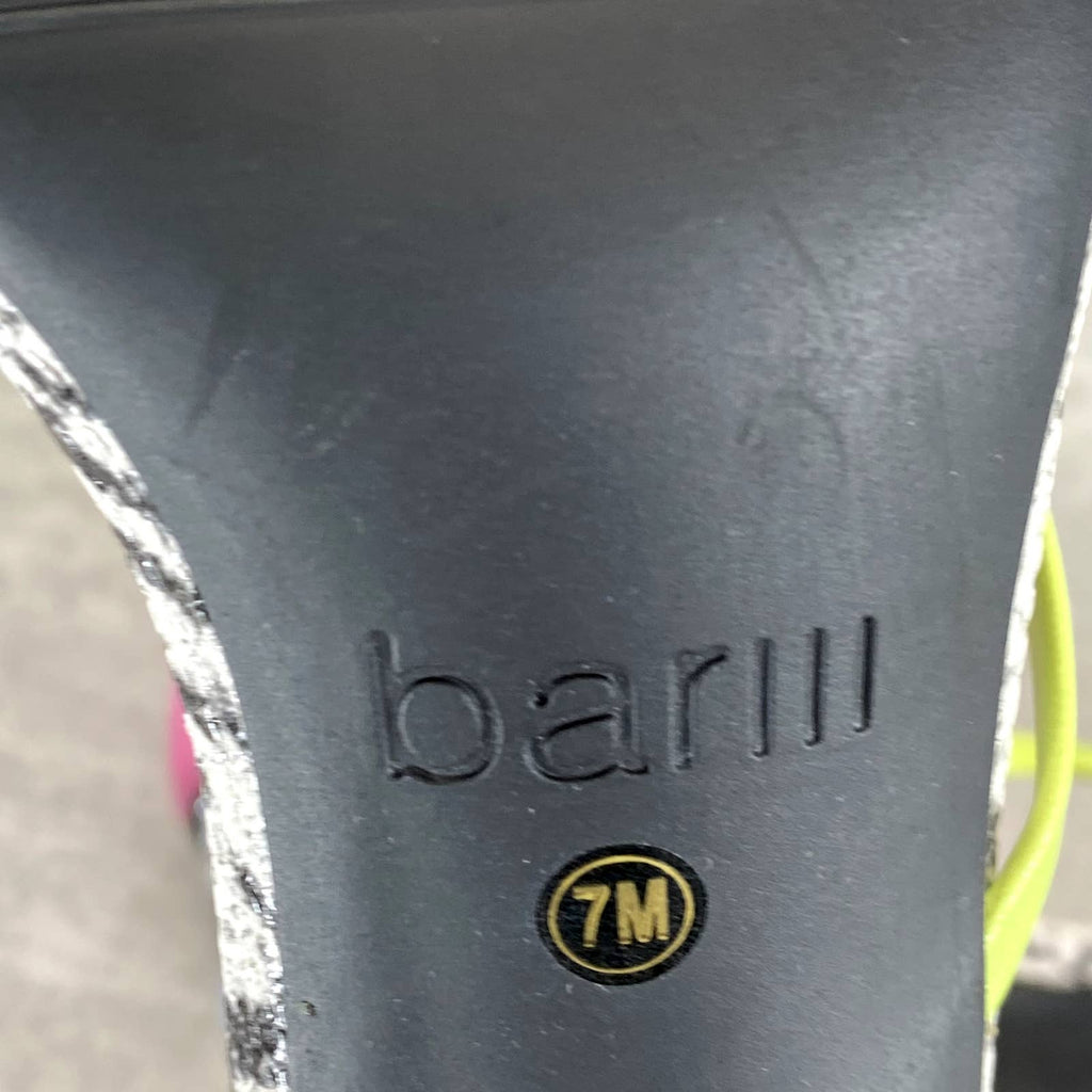 BAR III Women's Multi Smooth Blakke Square-Toe Ankle-Strap Block-Heel Sandal SZ7