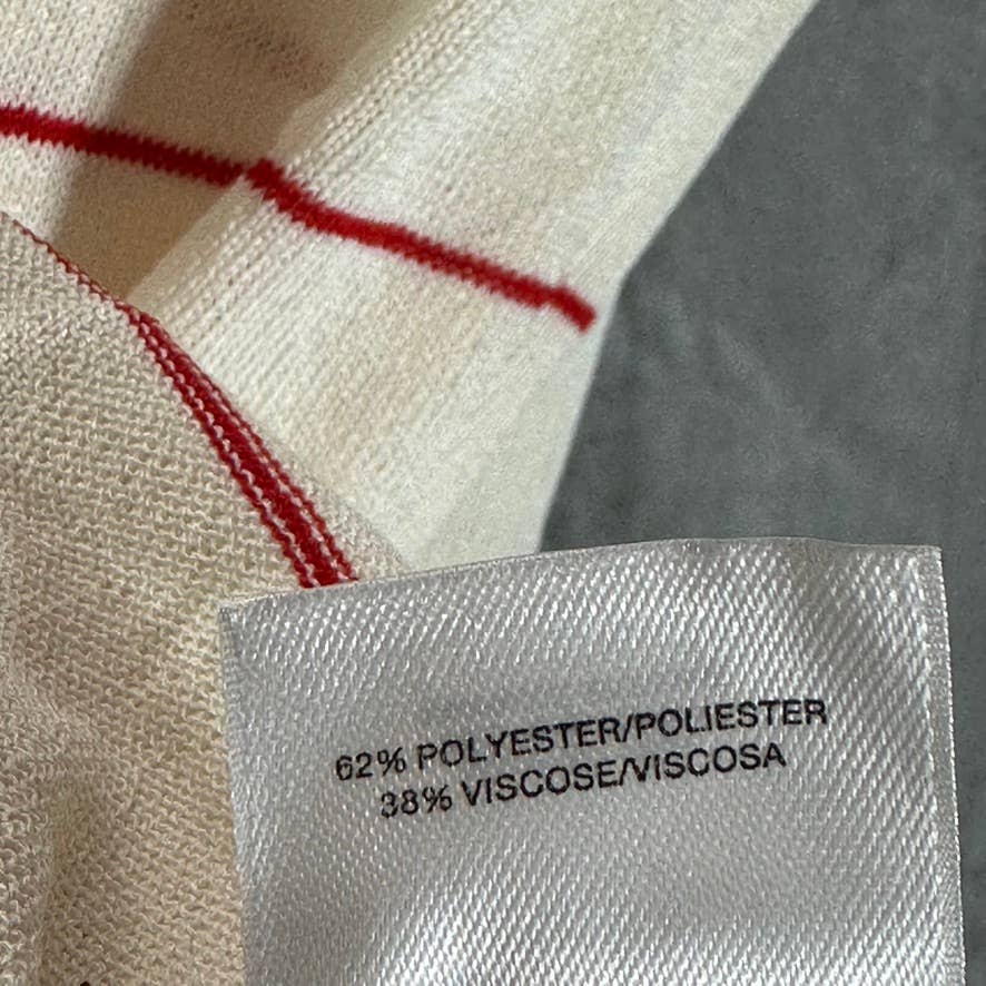 ANNE KLEIN Women's Plus Cream Windowpane Open-Front Long Short-Sleeve Cape SZ 2X