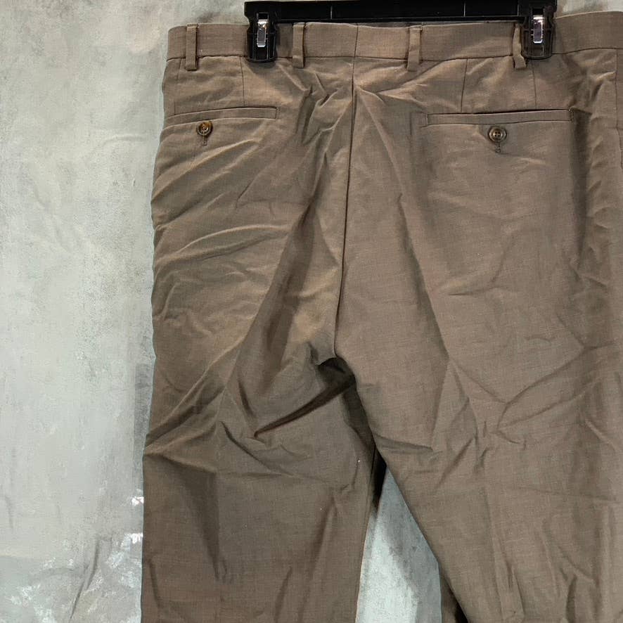 MICHAEL KORS Men's Brown Flat Front Dress Pants SZ 36X30