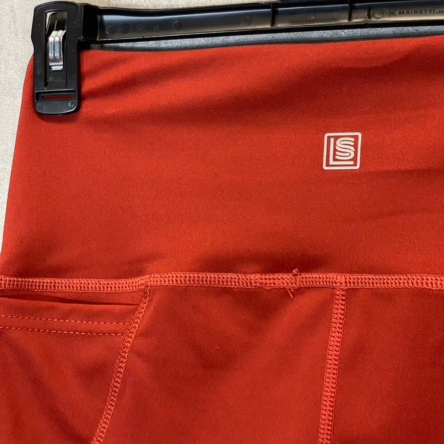 LAUNDRY By Shelli Segal Rust Textured High-Waist Stretch Pull-On Active Leggings SZ M