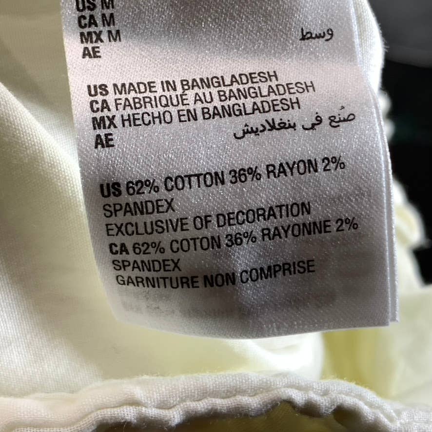 STYLE & CO Women's Bright White Mid-Rise Straight Twill-Tape Capri Pants SZ M