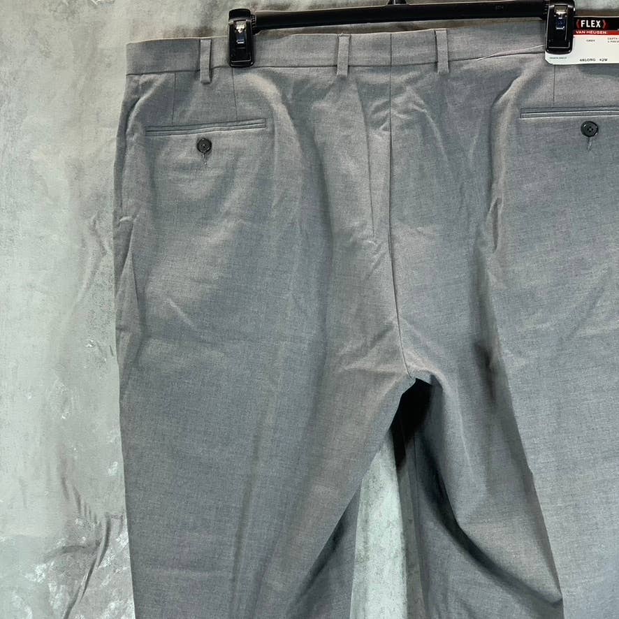 VAN HEUSEN FLEX Men's Grey Sharkskin Slim-Fit Suit Pants SZ 42X34