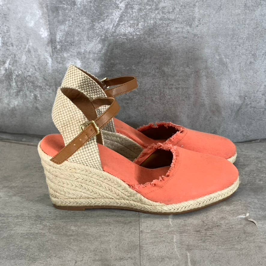 CASLON Women's Coral Saggitario Ankle-Strap Wedge Espadrille Sandals SZ 8