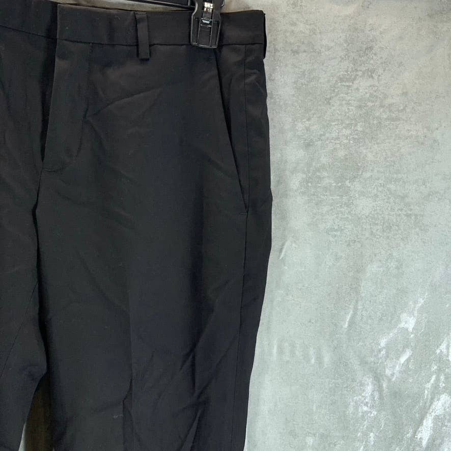 PERRY ELLIS PORTFOLIO Men's Black Non-Iron Slim-Fit Stretch Dress Pants SZ 30x32
