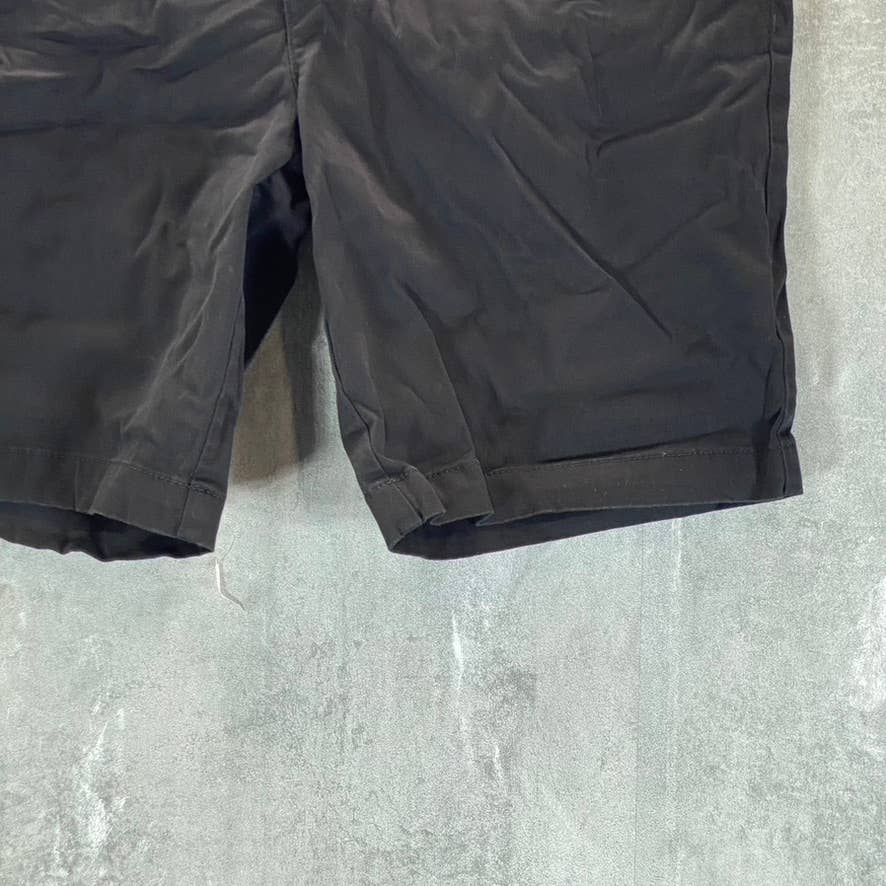 TOMMY HILFIGER Women's Black Solid TH-Flex Hollywood Bermuda Mid-Rise Shorts SZ8