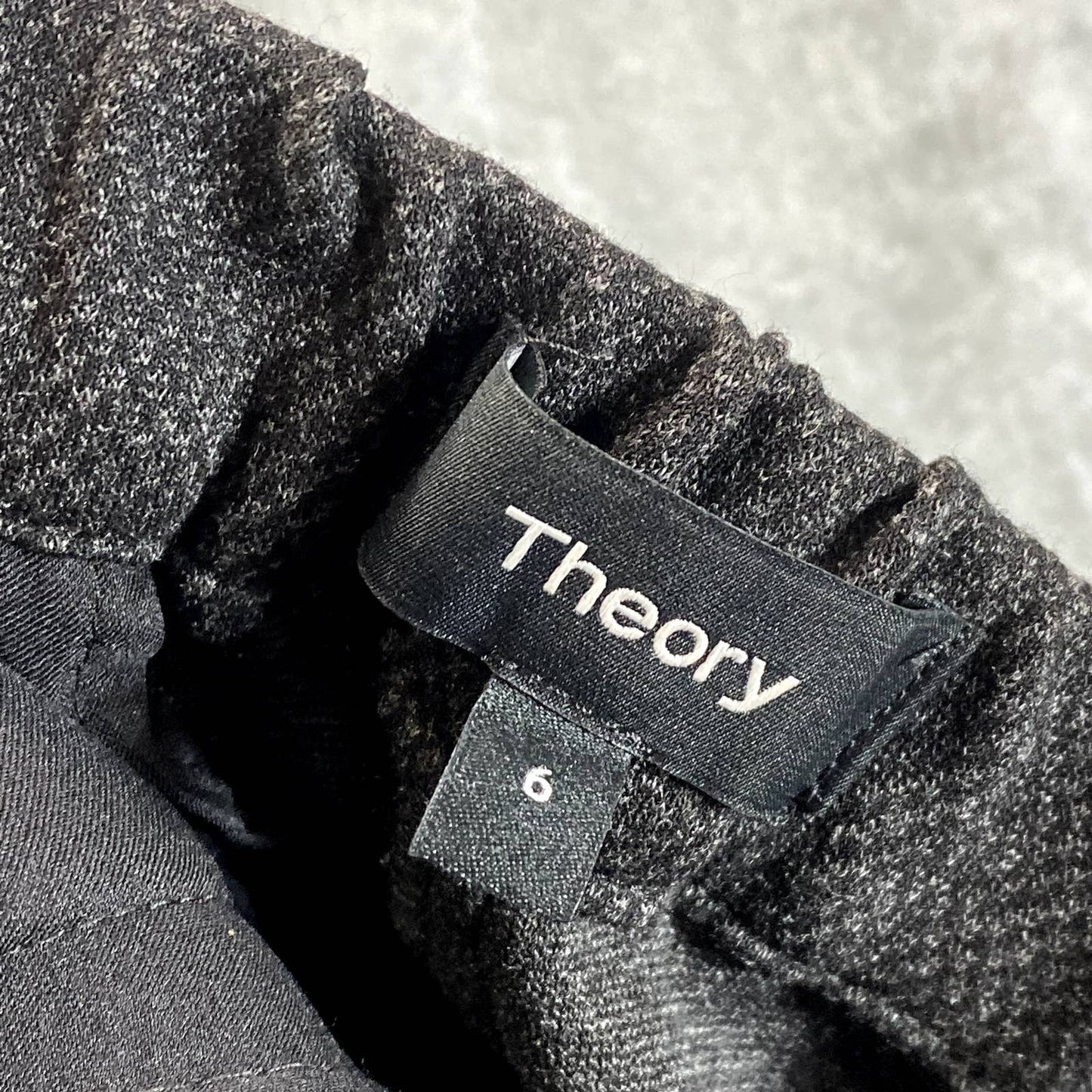 THEORY Women's Grey Multi Regent Knit Demitria Pull-On Pants SZ 6