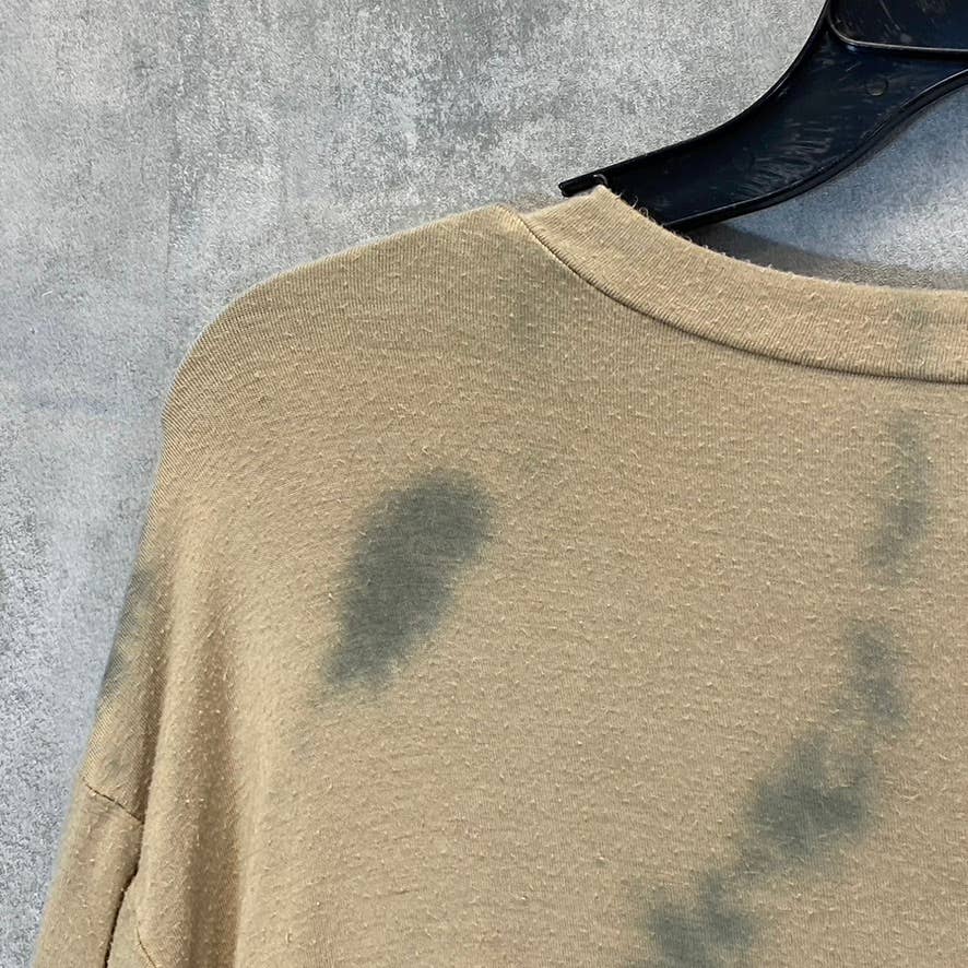 WST CST Women's Taupe Tie-Dye Crewneck Short Sleeve T-Shirt SZ L