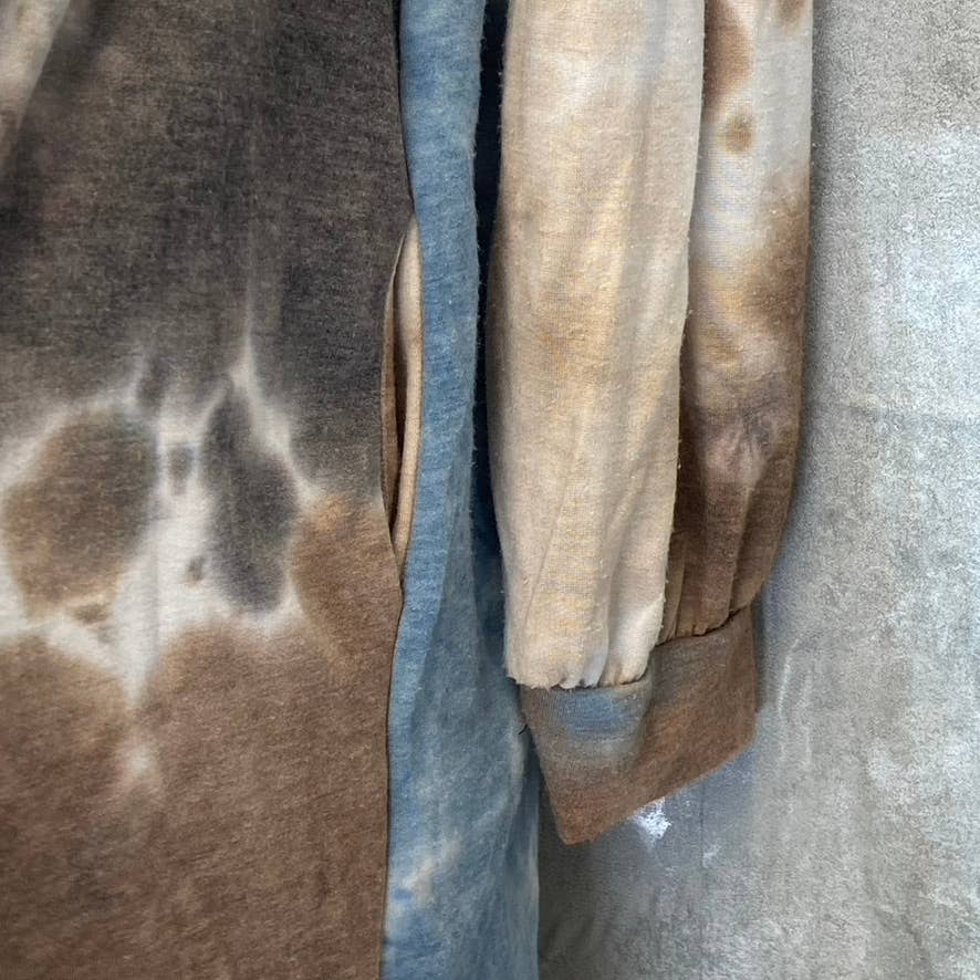 VELVET TORCH Women's Coco Tie-Dye V-Neck Long Sleeve A-Line Mini Dress SZ XS