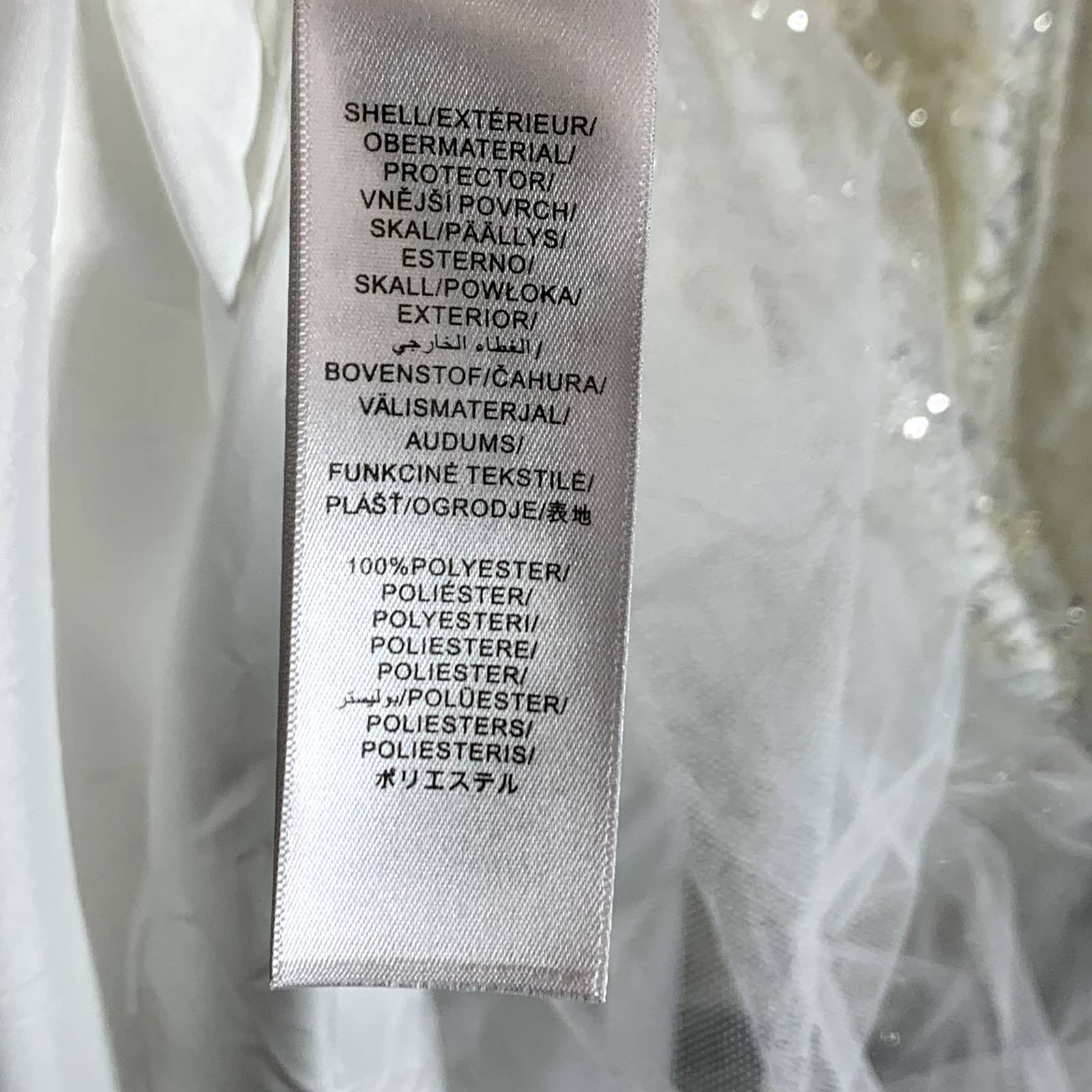 AIDAN By AIDAN MATTOX Women's Ivory Embroidered V-Neck Spaghetti Strap Ball Gown